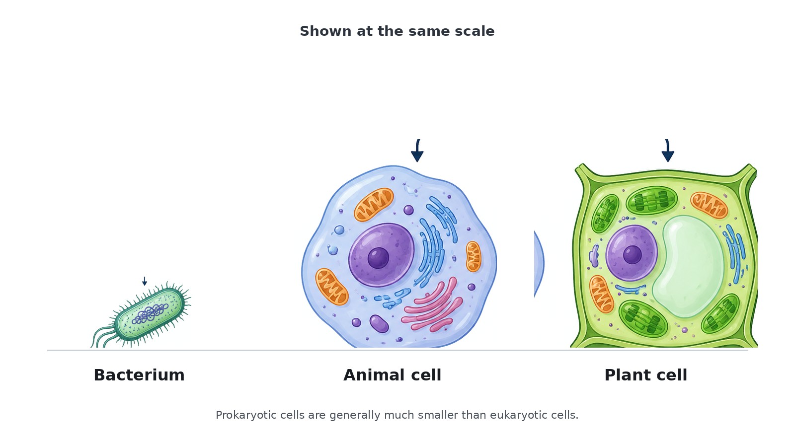 Prokaryotic Cells — Visual 3 — Relative cell size