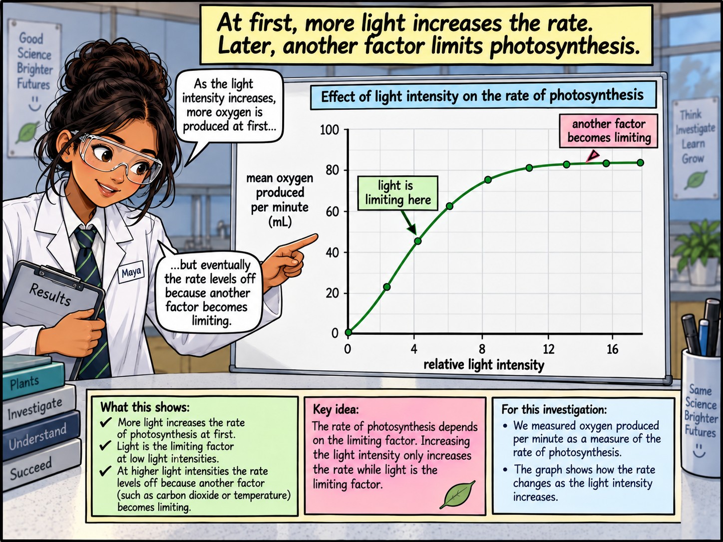 Measuring the Rate of Photosynthesis — Visual 7 — What does the light graph show?