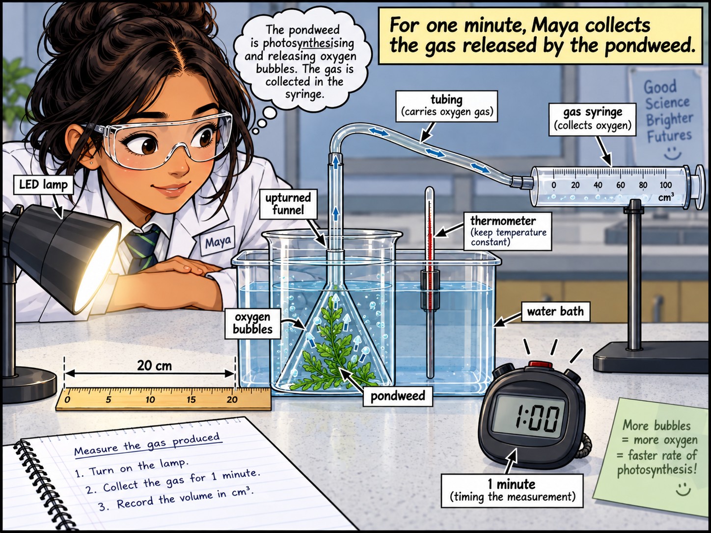 Measuring the Rate of Photosynthesis — Visual 2 — What has Maya measured?
