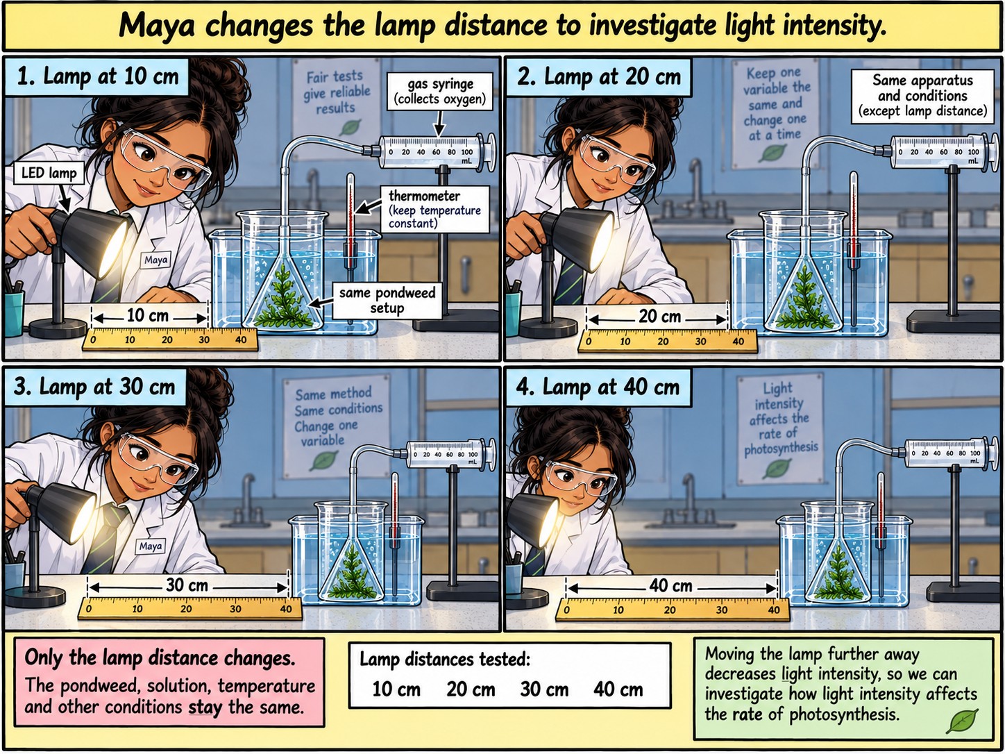 Measuring the Rate of Photosynthesis — Visual 4 — Does the amount of light matter?