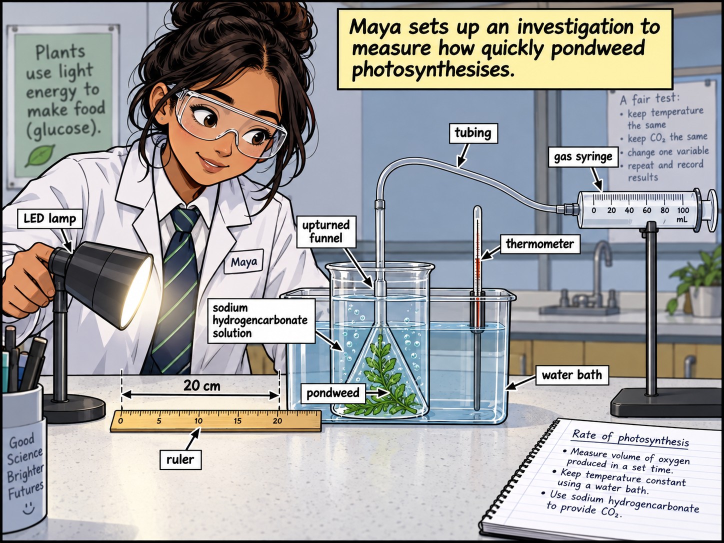 Measuring the Rate of Photosynthesis — Visual 1 — Measuring the rate of photosynthesis