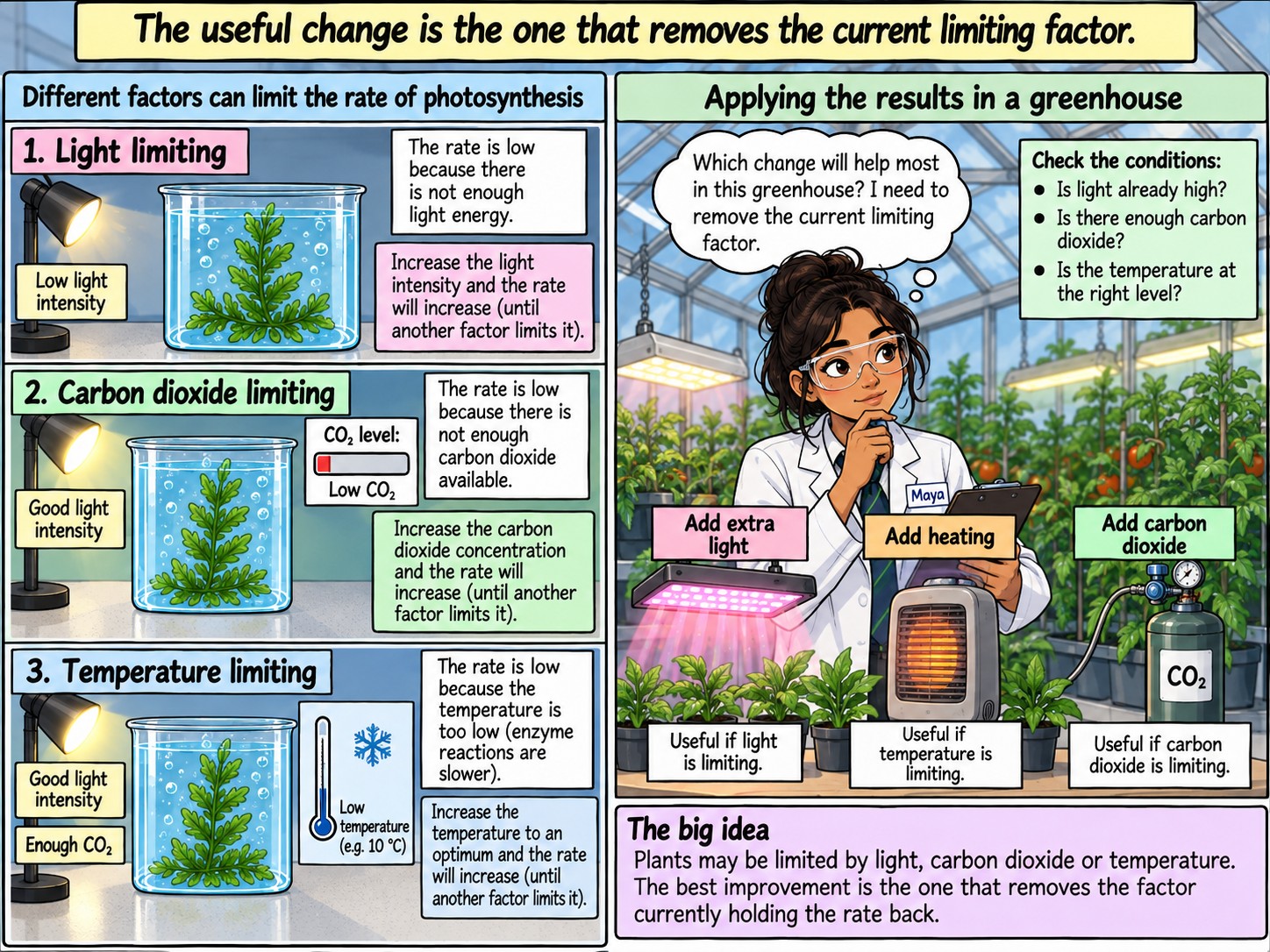 Factors Affecting the Rate of Photosynthesis — Section 7 — Why this matters in a greenhouse