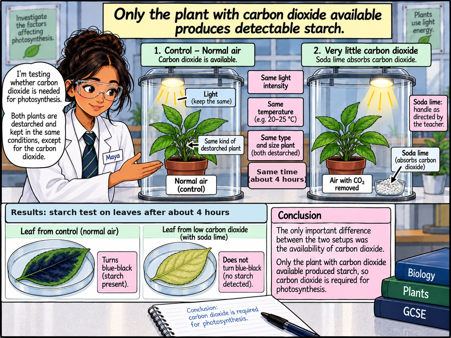 Evidence for What Photosynthesis Requires — Section 6 — Does photosynthesis require carbon dioxide?