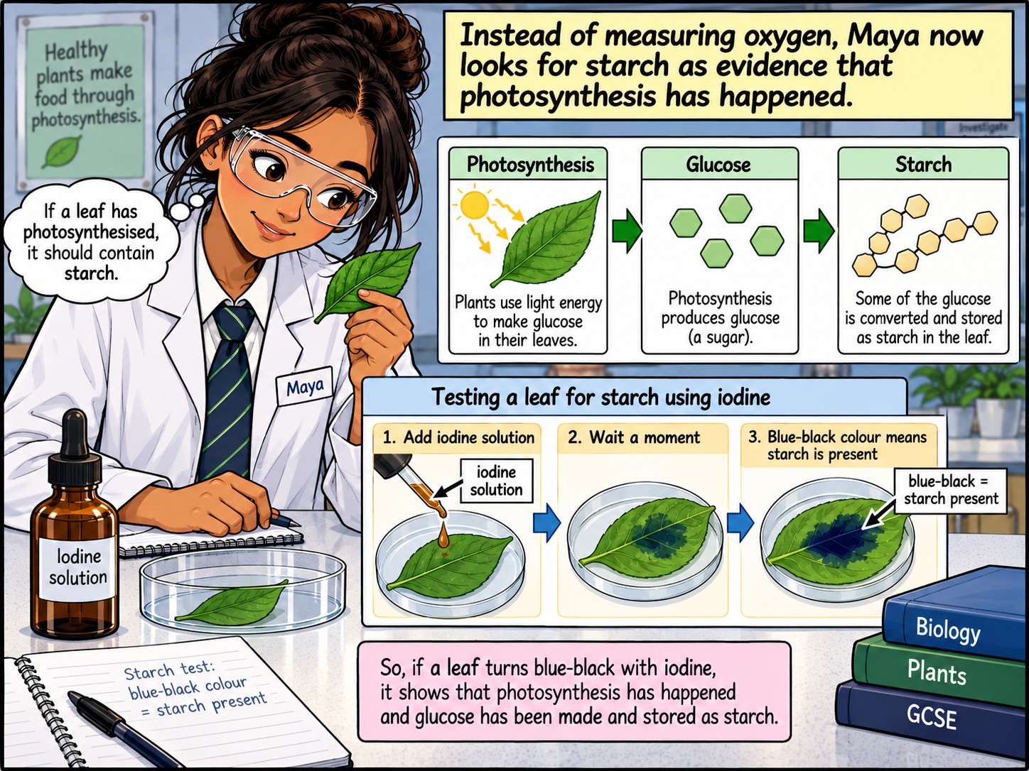 Evidence for What Photosynthesis Requires — Section 1 — Why look for starch?